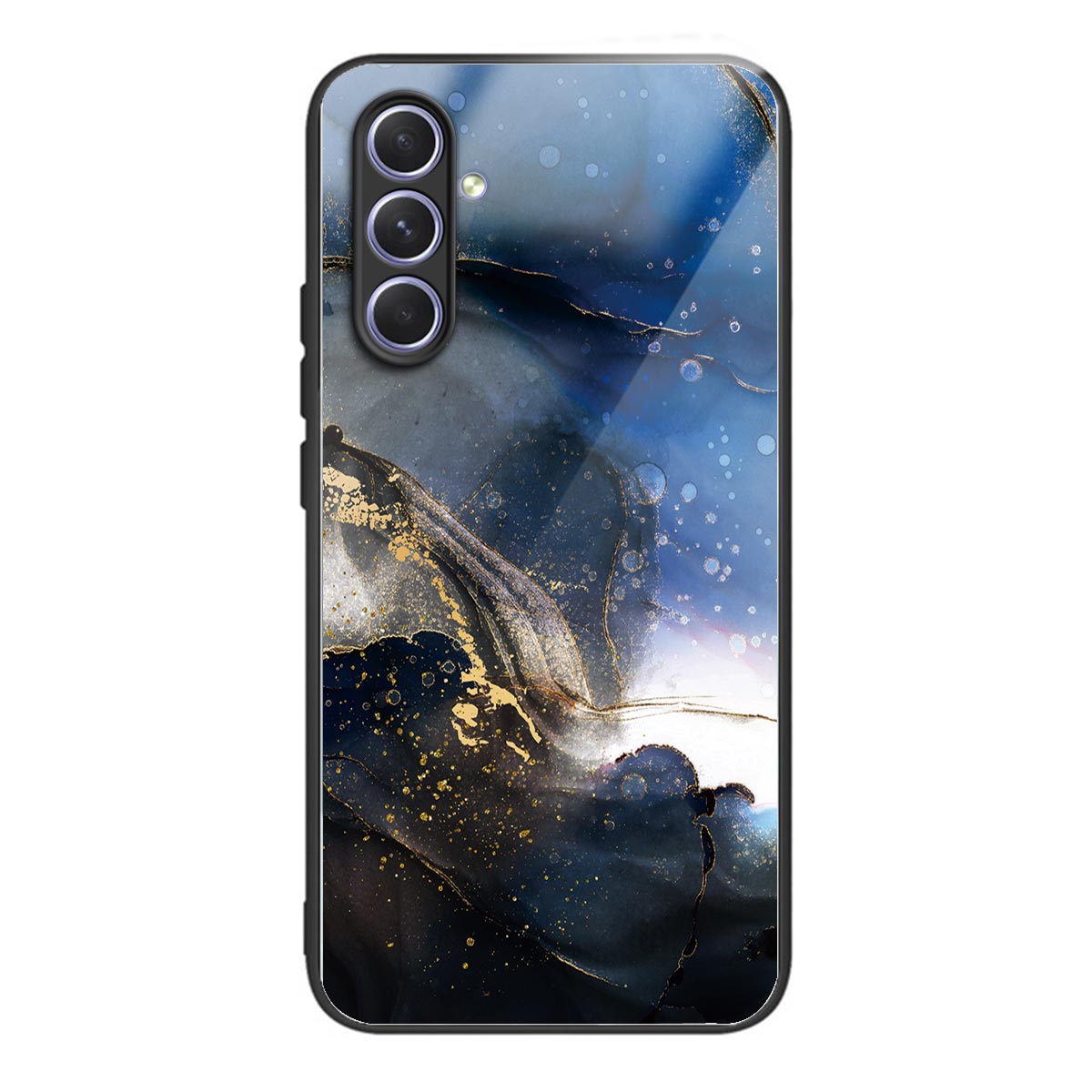 Tempered Glass TPU Case for Samsung Galaxy A54 5G Pattern Printing Shockproof Cover Anti-Drop Phone Case