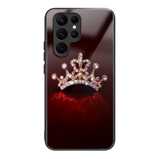 Anti-Scratch Phone Case for Samsung Galaxy S23 Ultra Tempered Glass TPU Case Pattern Printing Phone Cover