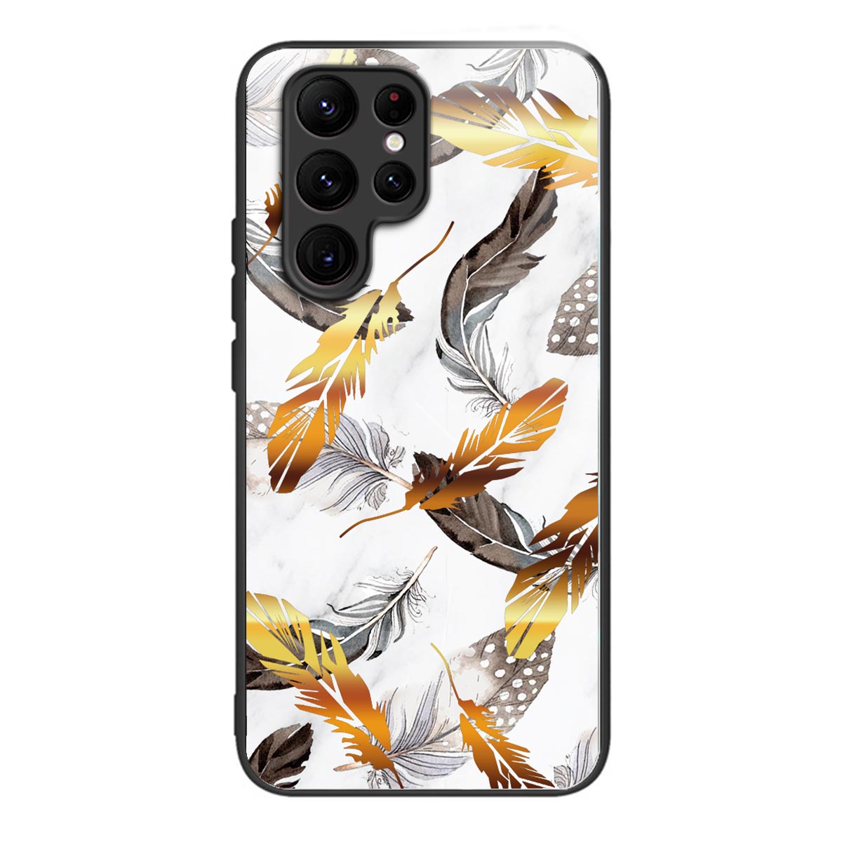 Anti-Scratch Phone Case for Samsung Galaxy S23 Ultra Tempered Glass TPU Case Pattern Printing Phone Cover
