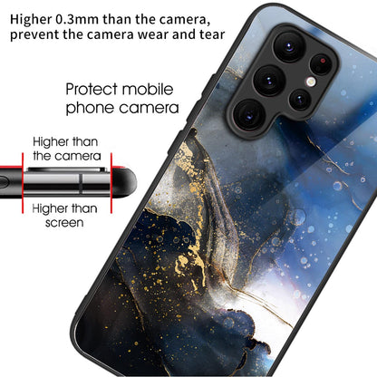 Anti-Scratch Phone Case for Samsung Galaxy S23 Ultra Tempered Glass TPU Case Pattern Printing Phone Cover