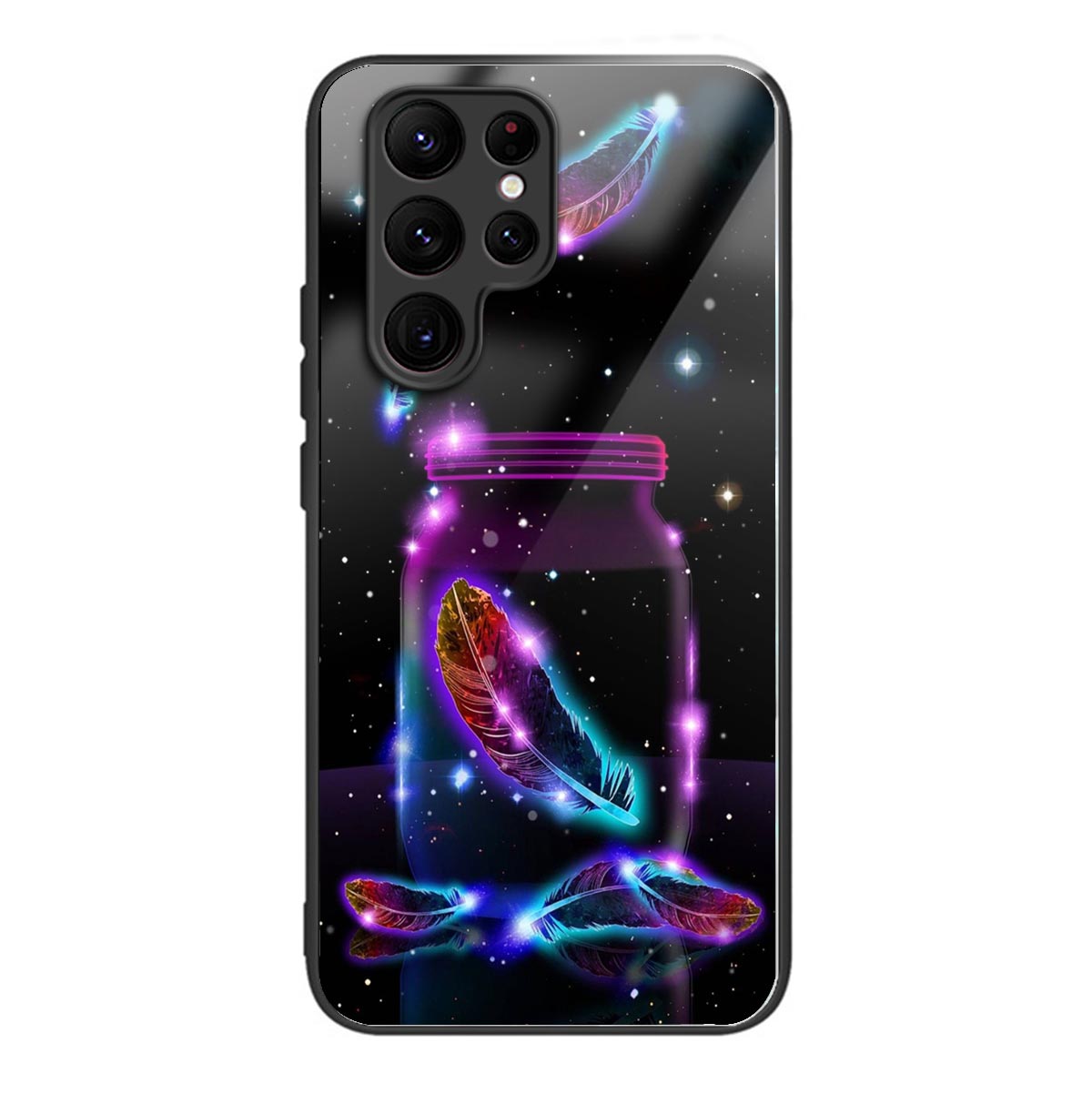 Anti-Scratch Phone Case for Samsung Galaxy S23 Ultra Tempered Glass TPU Case Pattern Printing Phone Cover