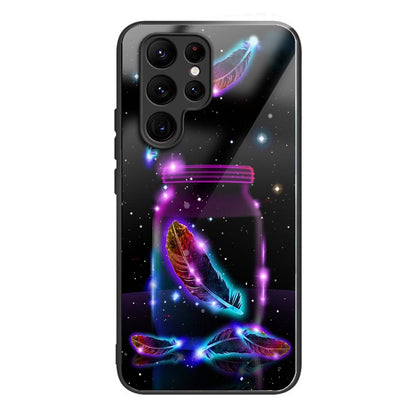 Anti-Scratch Phone Case for Samsung Galaxy S23 Ultra Tempered Glass TPU Case Pattern Printing Phone Cover