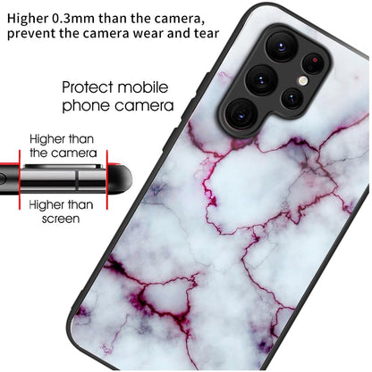 Anti-Scratch Phone Case for Samsung Galaxy S23 Ultra Tempered Glass TPU Case Pattern Printing Phone Cover