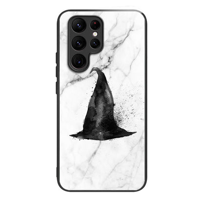 Anti-Scratch Phone Case for Samsung Galaxy S23 Ultra Tempered Glass TPU Case Pattern Printing Phone Cover