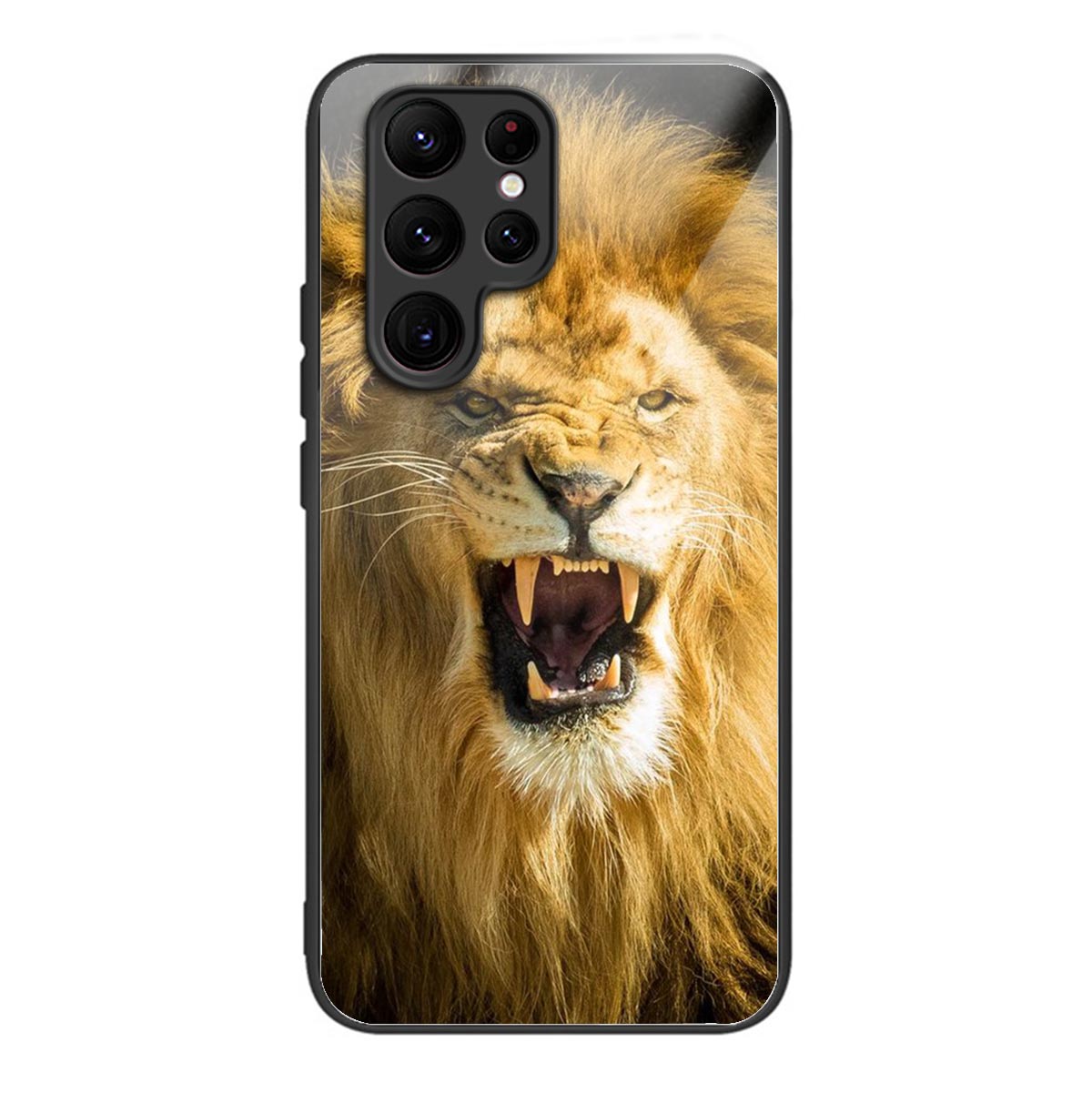 Anti-Scratch Phone Case for Samsung Galaxy S23 Ultra Tempered Glass TPU Case Pattern Printing Phone Cover