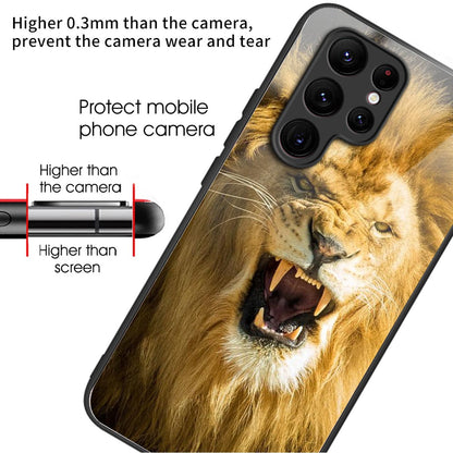 Anti-Scratch Phone Case for Samsung Galaxy S23 Ultra Tempered Glass TPU Case Pattern Printing Phone Cover
