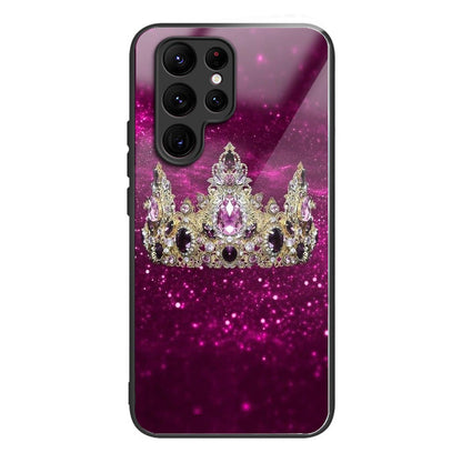 Anti-Scratch Phone Case for Samsung Galaxy S23 Ultra Tempered Glass TPU Case Pattern Printing Phone Cover