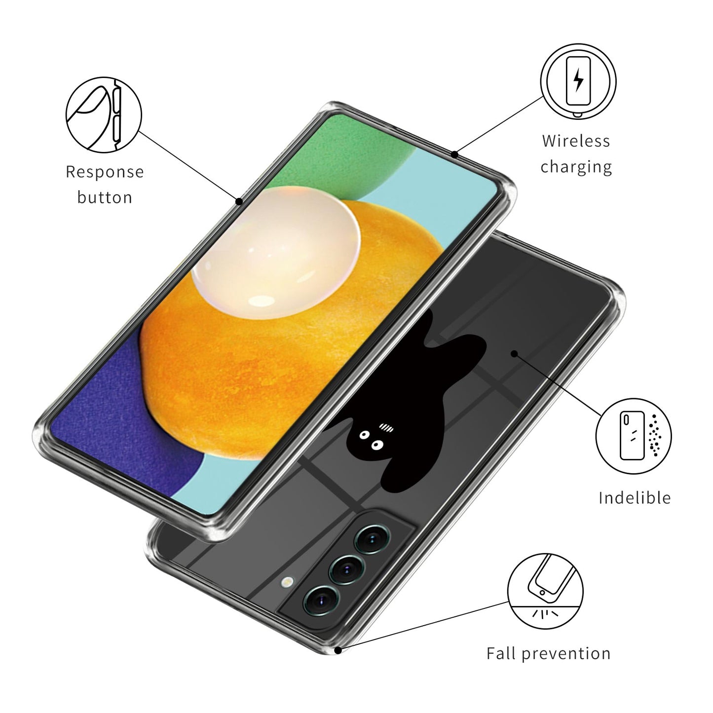 For Samsung Galaxy S23 Soft TPU Pattern Printing Phone Case Anti-scratch Slim Phone Cover