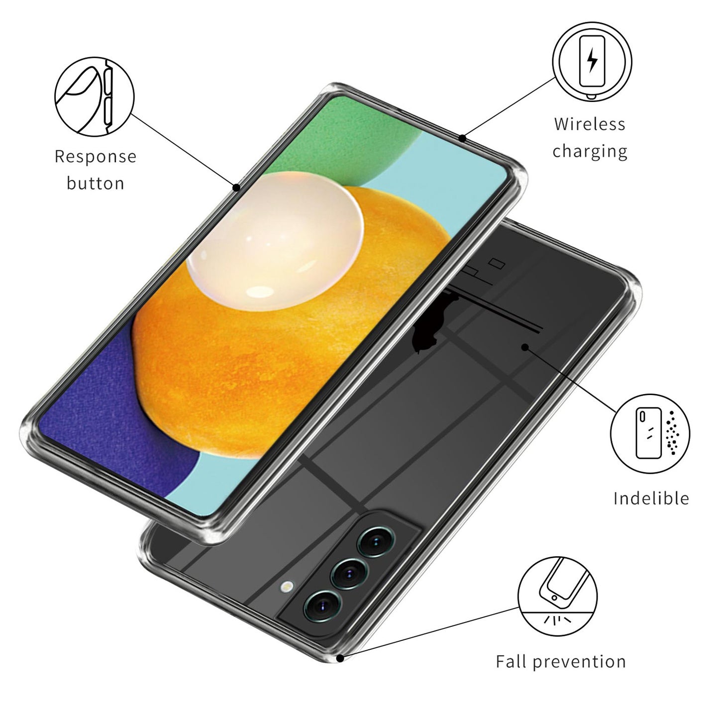 For Samsung Galaxy S23 Soft TPU Pattern Printing Phone Case Anti-scratch Slim Phone Cover
