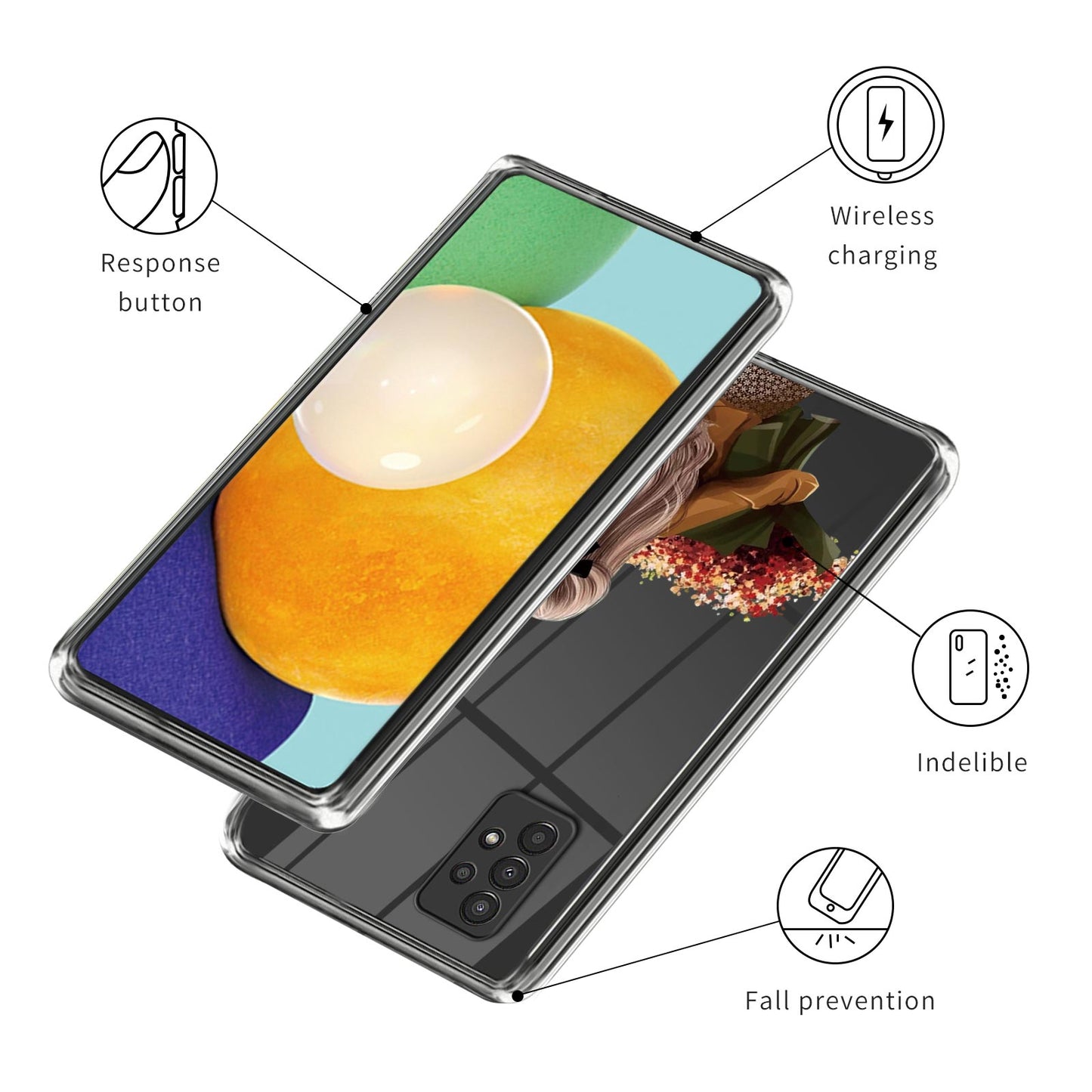 For Samsung Galaxy A13 4G Drop Protection Soft TPU Case Pattern Printing Phone Cover