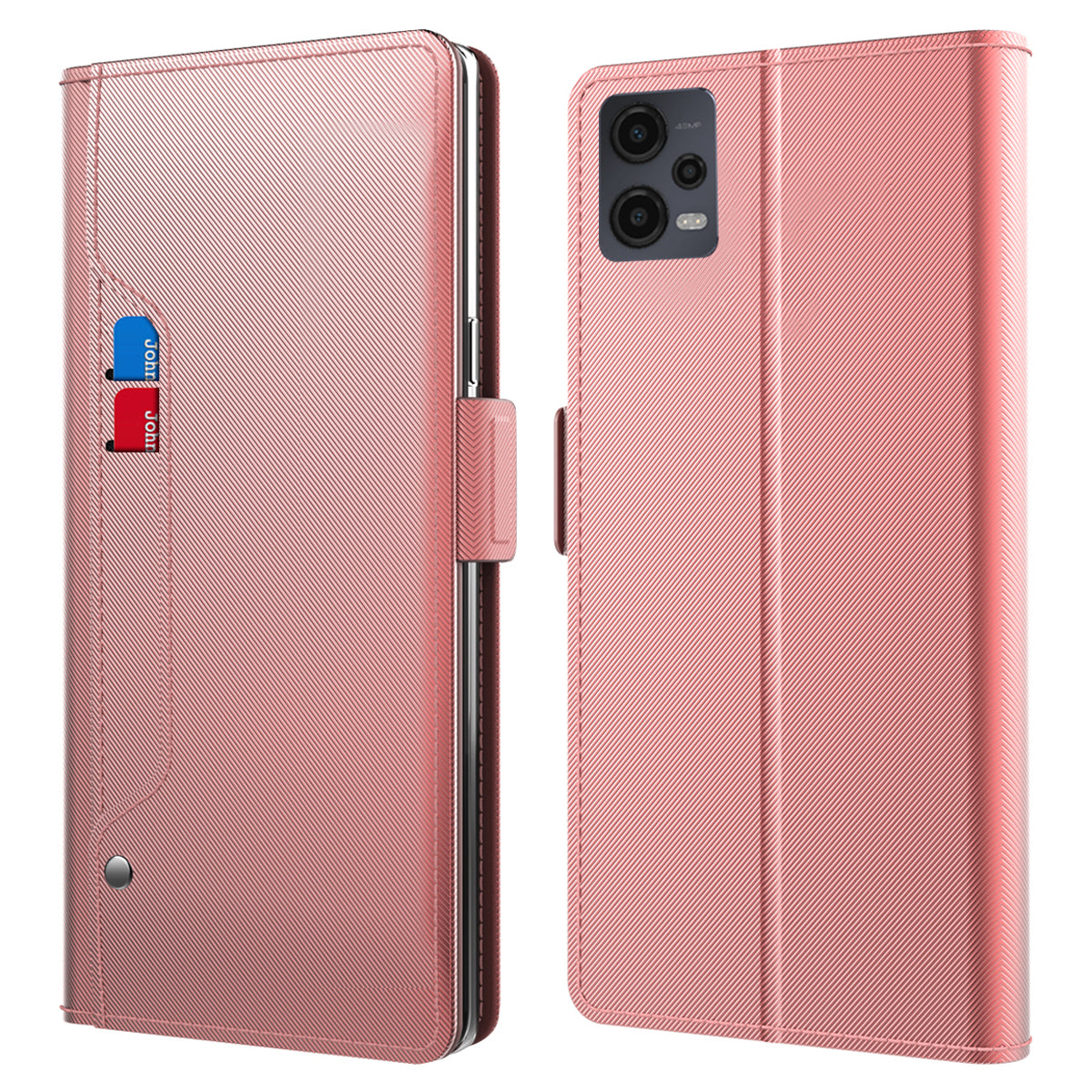 For Xiaomi Redmi Note 12 5G (India) / (China) / (Global) / Poco X5 5G Mirror Phone Case Card Holder Leather Stand Phone Cover