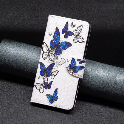 BINFEN COLOR For Samsung Galaxy A24 4G Phone Wallet Case PU Leather Pattern Printing Stand Cover