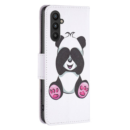 BINFEN COLOR For Samsung Galaxy A24 4G Phone Wallet Case PU Leather Pattern Printing Stand Cover