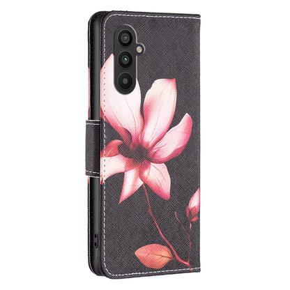 BINFEN COLOR For Samsung Galaxy A24 4G Phone Wallet Case PU Leather Pattern Printing Stand Cover