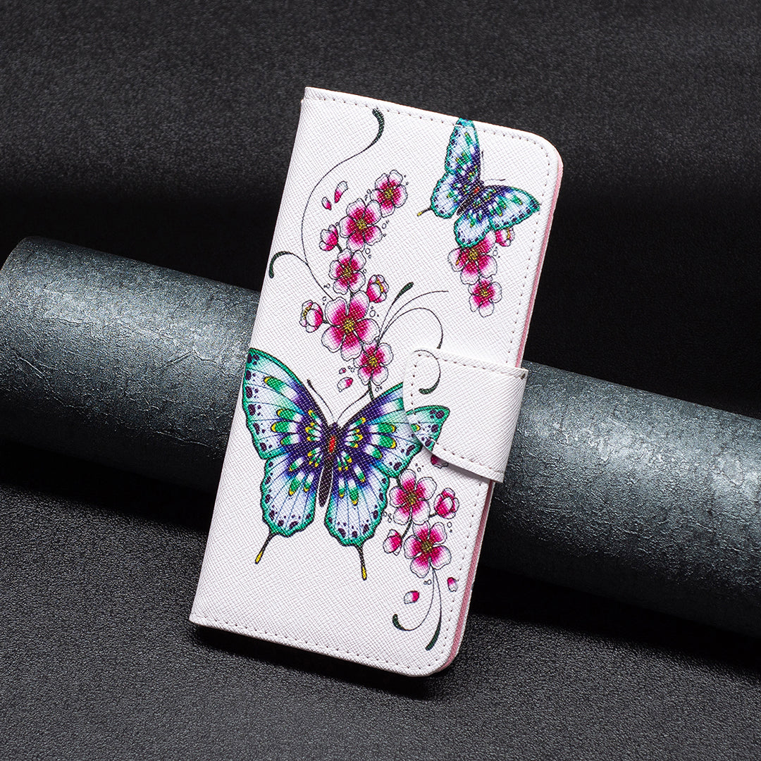 BINFEN COLOR For Samsung Galaxy A24 4G Phone Wallet Case PU Leather Pattern Printing Stand Cover