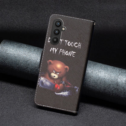 For Samsung Galaxy A24 4G Pattern Printing Anti-drop Phone Case PU Leather Wallet Stand Cover
