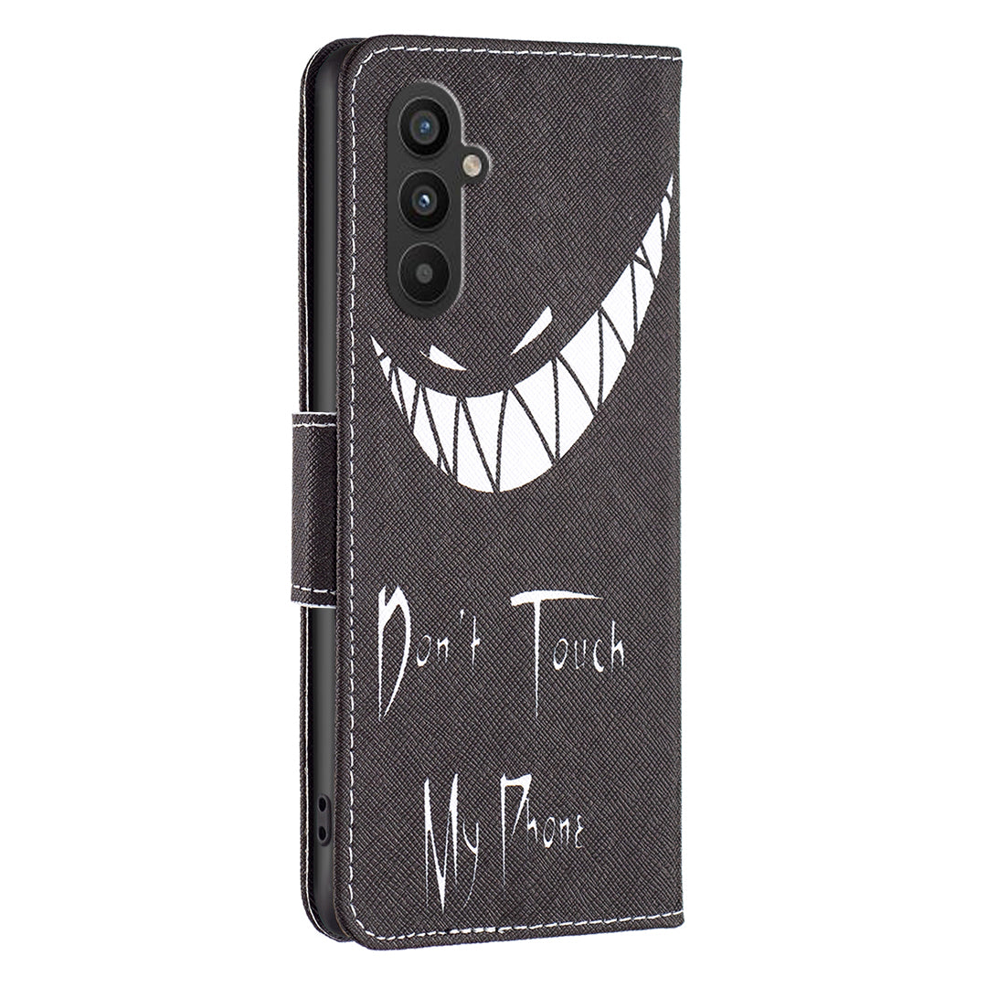 For Samsung Galaxy A24 4G Pattern Printing Anti-drop Phone Case PU Leather Wallet Stand Cover