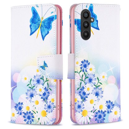 For Samsung Galaxy A24 4G Pattern Printing Anti-drop Phone Case PU Leather Wallet Stand Cover