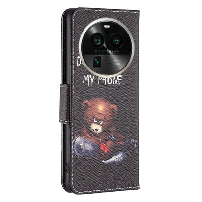For Oppo Find X6 Pro 5G Pattern Printing PU Leather Wallet Cover Shockproof Stand Phone Case