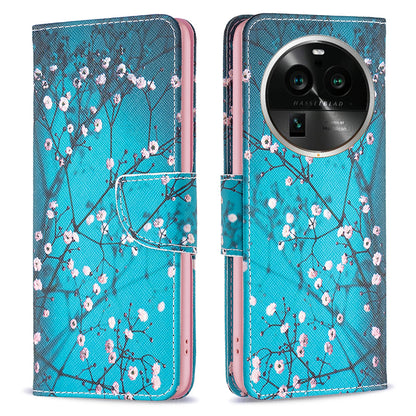 For Oppo Find X6 Pro 5G Pattern Printing PU Leather Wallet Cover Shockproof Stand Phone Case