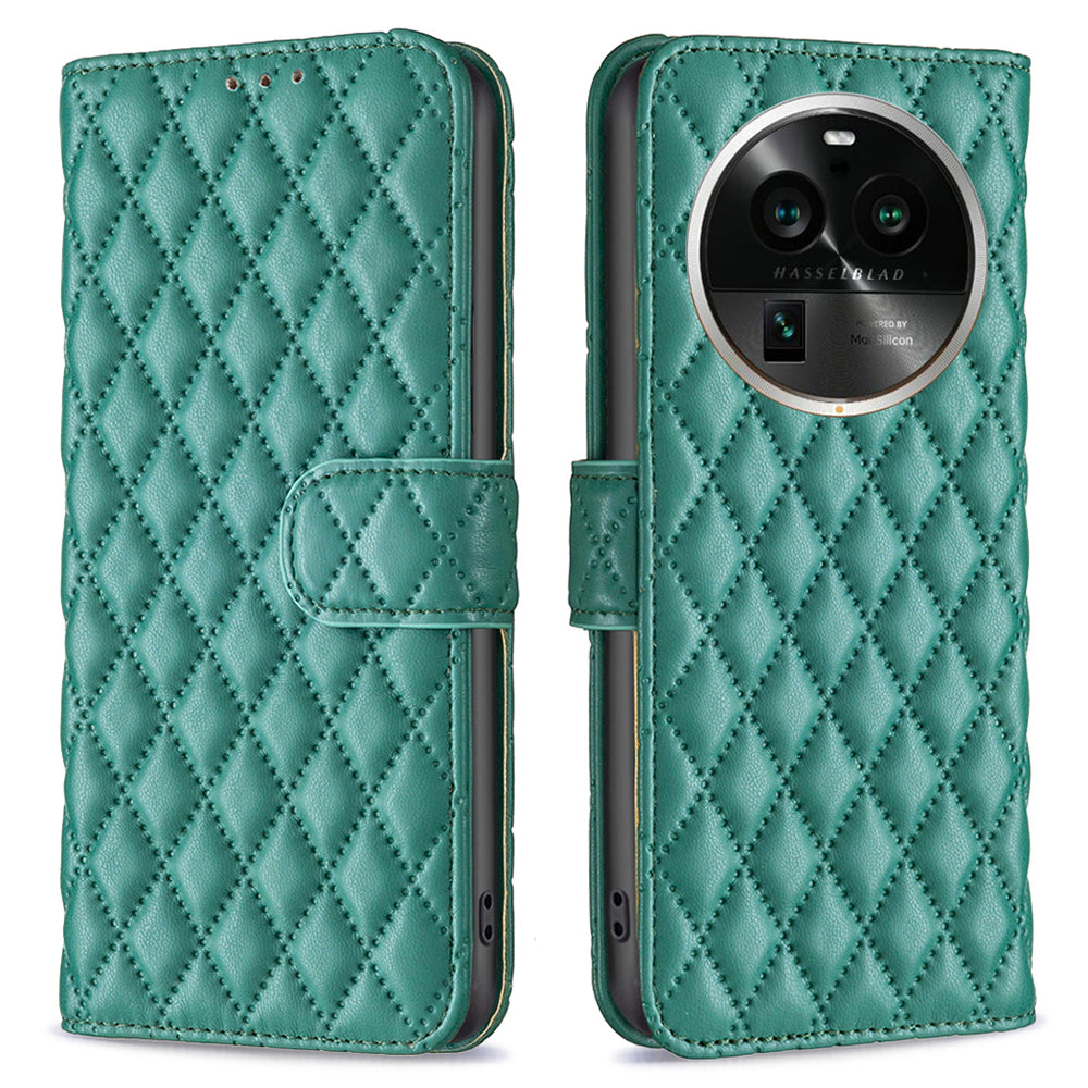 BINFEN COLOR BF Style-14 for Oppo Find X6 Pro PU Leather Phone Case Stand Wallet Phone Cover