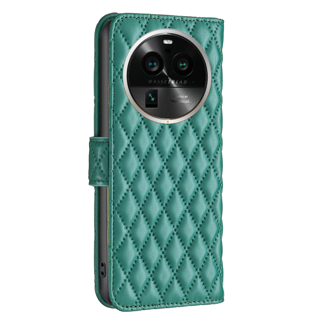 BINFEN COLOR BF Style-14 for Oppo Find X6 Pro PU Leather Phone Case Stand Wallet Phone Cover