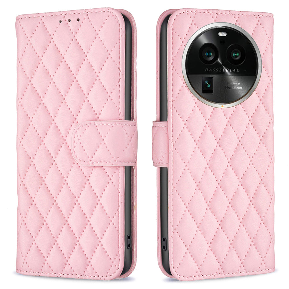 BINFEN COLOR BF Style-14 for Oppo Find X6 Pro PU Leather Phone Case Stand Wallet Phone Cover