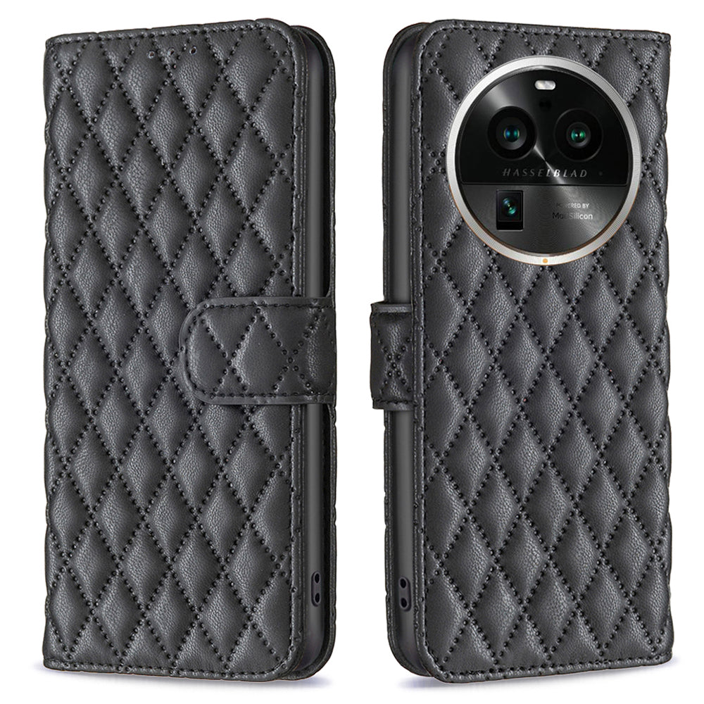 BINFEN COLOR BF Style-14 for Oppo Find X6 Pro PU Leather Phone Case Stand Wallet Phone Cover