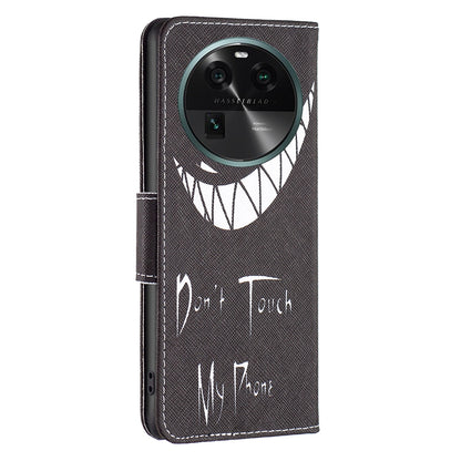 For Oppo Find X6 5G Pattern Printing Full Protection Phone Case PU Leather Wallet Flip Stand Shell