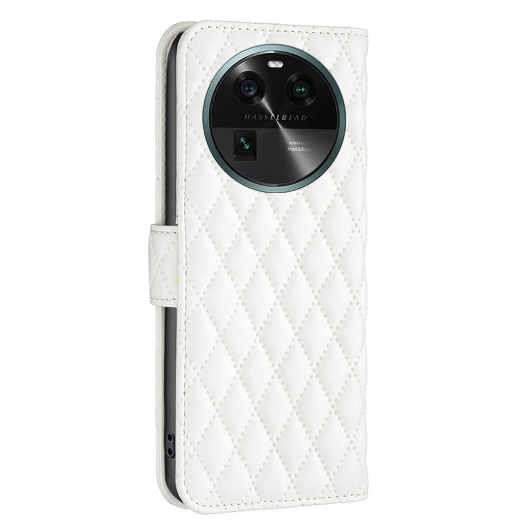 BINFEN COLOR BF Style-14 for Oppo Find X6 Stand Wallet Leather Phone Case Smartphone Cover