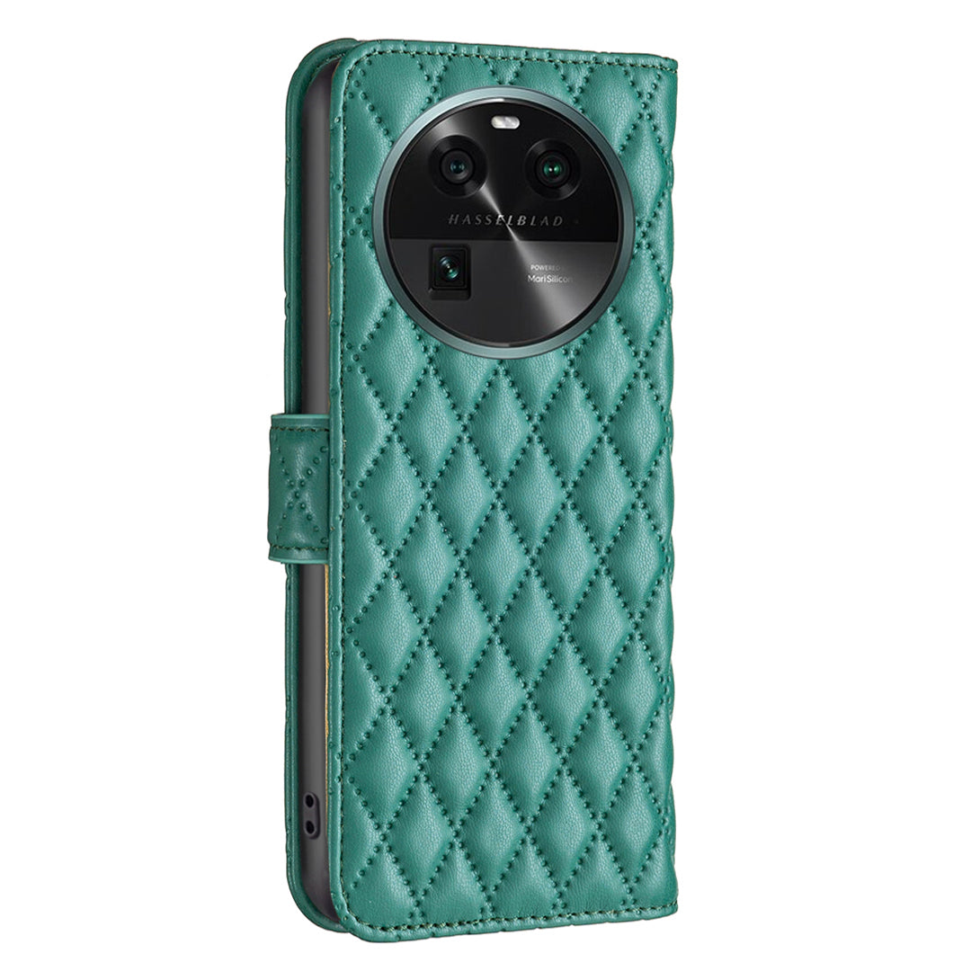 BINFEN COLOR BF Style-14 for Oppo Find X6 Stand Wallet Leather Phone Case Smartphone Cover
