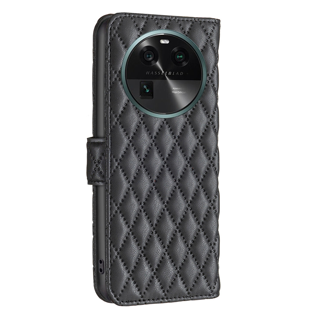 BINFEN COLOR BF Style-14 for Oppo Find X6 Stand Wallet Leather Phone Case Smartphone Cover