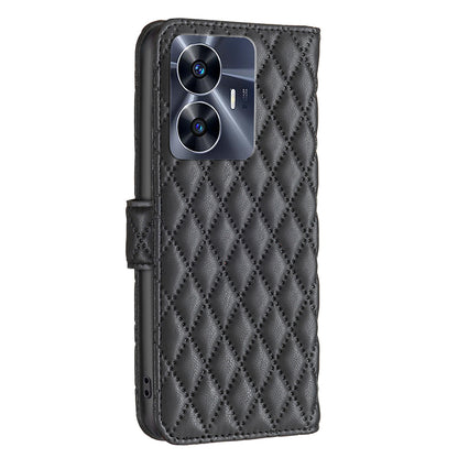 BINFEN COLOR BF Style-14 for Realme C55 Phone Stand Case Wallet PU Leather Phone Cover