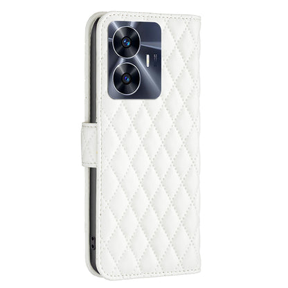 BINFEN COLOR BF Style-14 for Realme C55 Phone Stand Case Wallet PU Leather Phone Cover