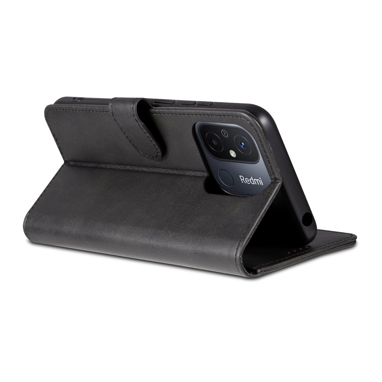 AZNS For Xiaomi Poco C55 4G / Redmi 11A 4G / Redmi 12C 4G Leather Phone Cover Stand Wallet Case