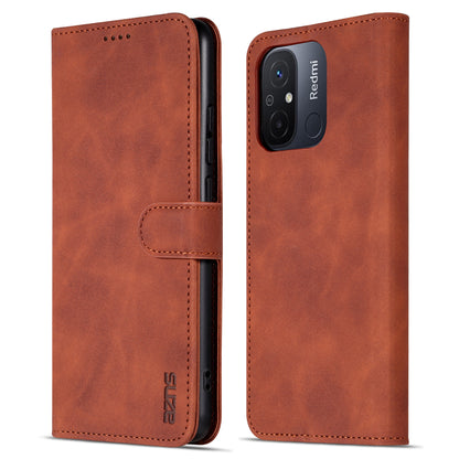 AZNS For Xiaomi Poco C55 4G / Redmi 11A 4G / Redmi 12C 4G Leather Phone Cover Stand Wallet Case