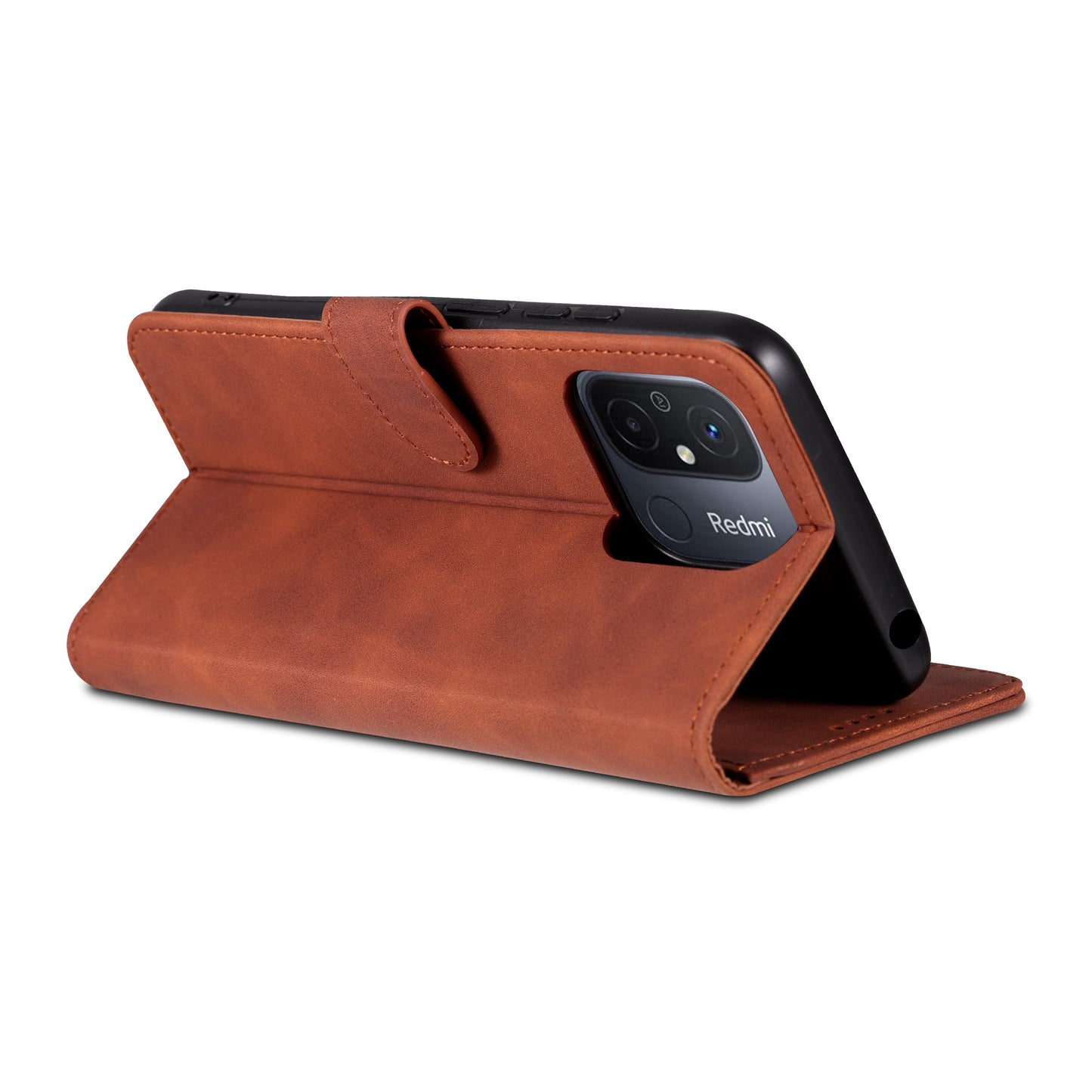 AZNS For Xiaomi Poco C55 4G / Redmi 11A 4G / Redmi 12C 4G Leather Phone Cover Stand Wallet Case