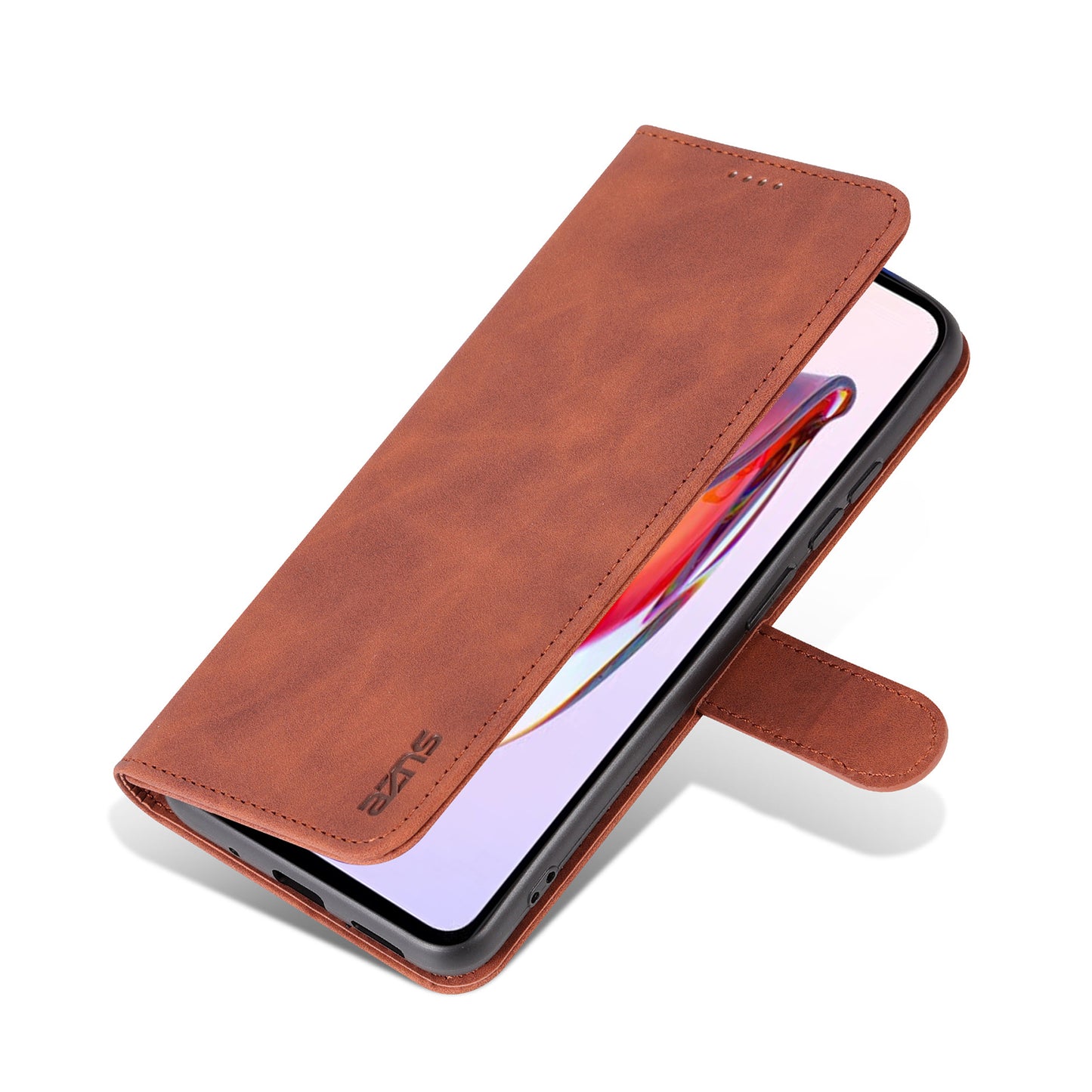 AZNS For Xiaomi Poco C55 4G / Redmi 11A 4G / Redmi 12C 4G Leather Phone Cover Stand Wallet Case