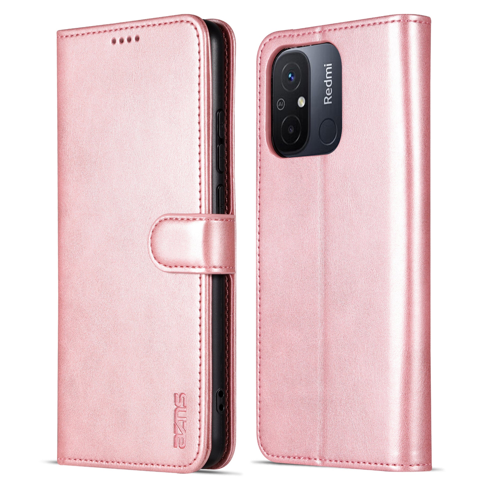 AZNS For Xiaomi Poco C55 4G / Redmi 11A 4G / Redmi 12C 4G Leather Phone Cover Stand Wallet Case