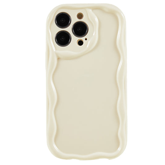 For iPhone 13 Pro 6.1 inch Glossy Wave Design Soft TPU Cover Drop-proof Phone Case