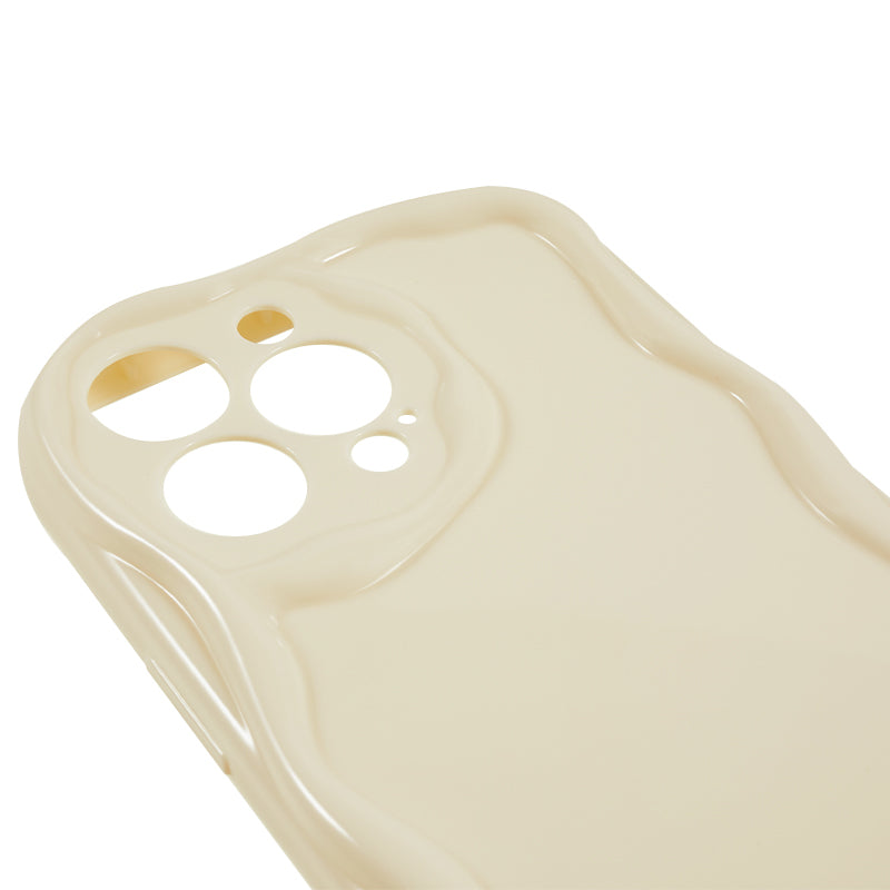 For iPhone 13 Pro 6.1 inch Glossy Wave Design Soft TPU Cover Drop-proof Phone Case