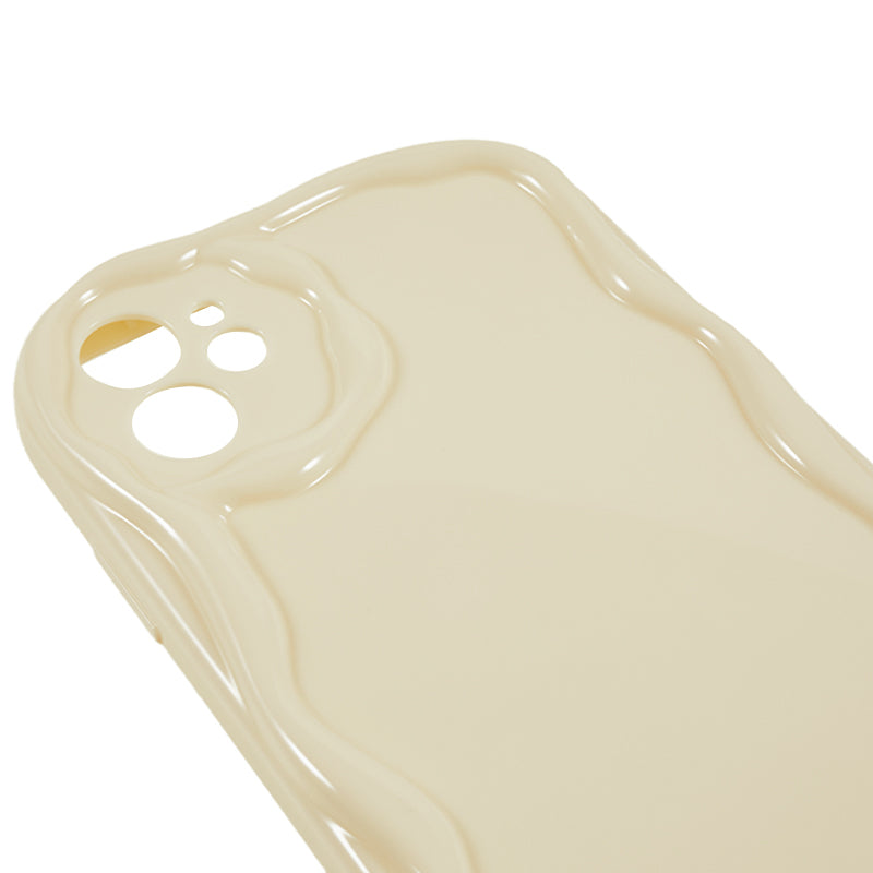 For iPhone 11 6.1 inch Glossy Wave Design Soft TPU Mobile Case Shockproof Back Cover