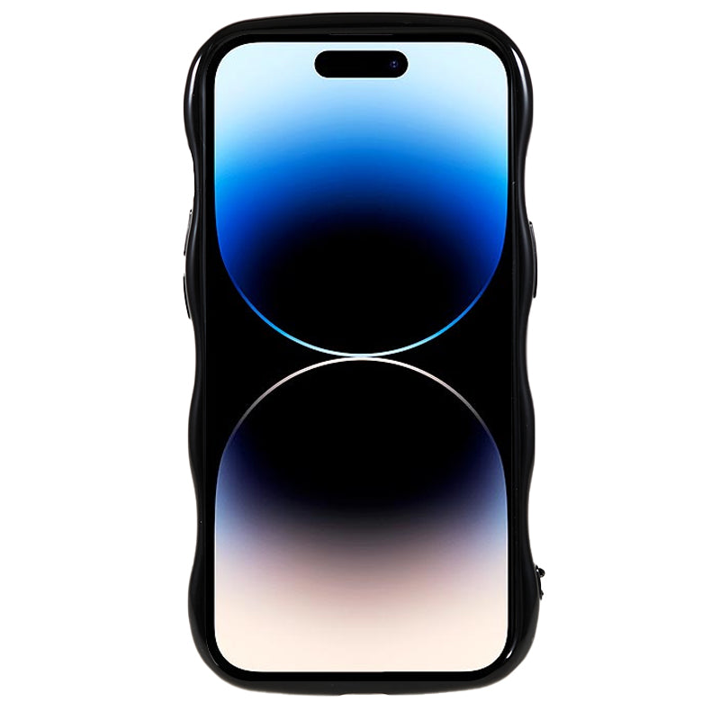 Wavy Edge Phone Case for iPhone 14 Pro , Flexible TPU Anti-drop Phone Cover