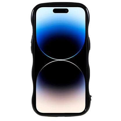 Wavy Edge Phone Case for iPhone 14 Pro , Flexible TPU Anti-drop Phone Cover