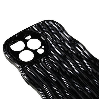 Wavy Edge Phone Case for iPhone 14 Pro , Flexible TPU Anti-drop Phone Cover