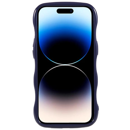 Wavy Edge Phone Case for iPhone 14 Pro , Flexible TPU Anti-drop Phone Cover