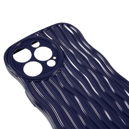 Wavy Edge Phone Case for iPhone 14 Pro , Flexible TPU Anti-drop Phone Cover