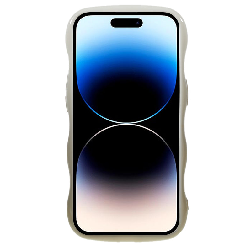 Wavy Edge Phone Case for iPhone 14 Pro , Flexible TPU Anti-drop Phone Cover