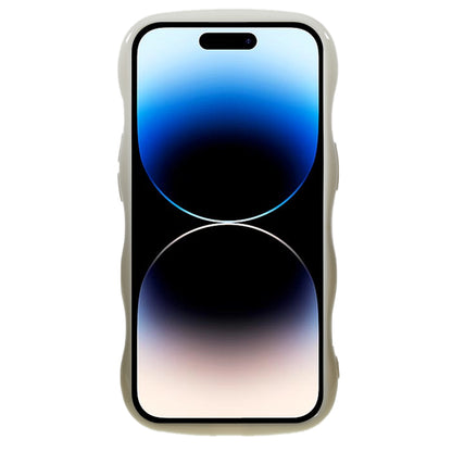 Wavy Edge Phone Case for iPhone 14 Pro , Flexible TPU Anti-drop Phone Cover