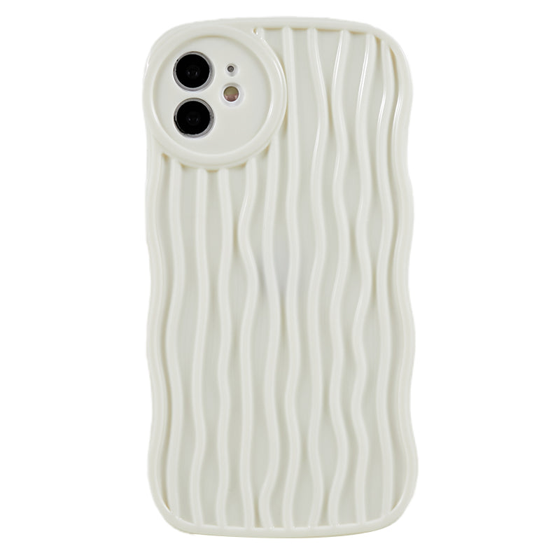 For iPhone 12 6.1 inch Anti-Fall Soft TPU Phone Case Wavy Edge Protective Cover